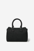 Bolso de mano de piel para mujer Bauletto color negro fabricado en Italia