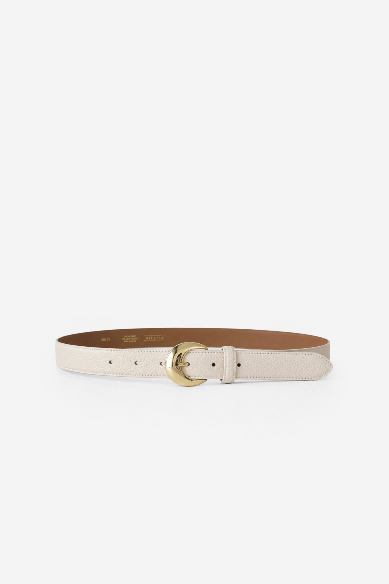 Cinturón de piel Shell para mujer