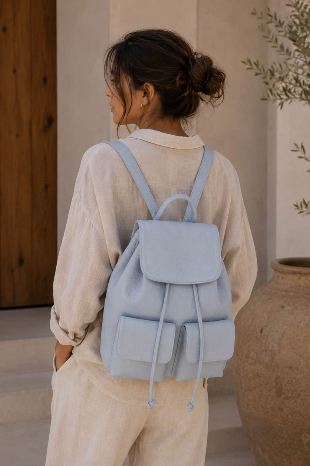 Mochila de piel para mujer