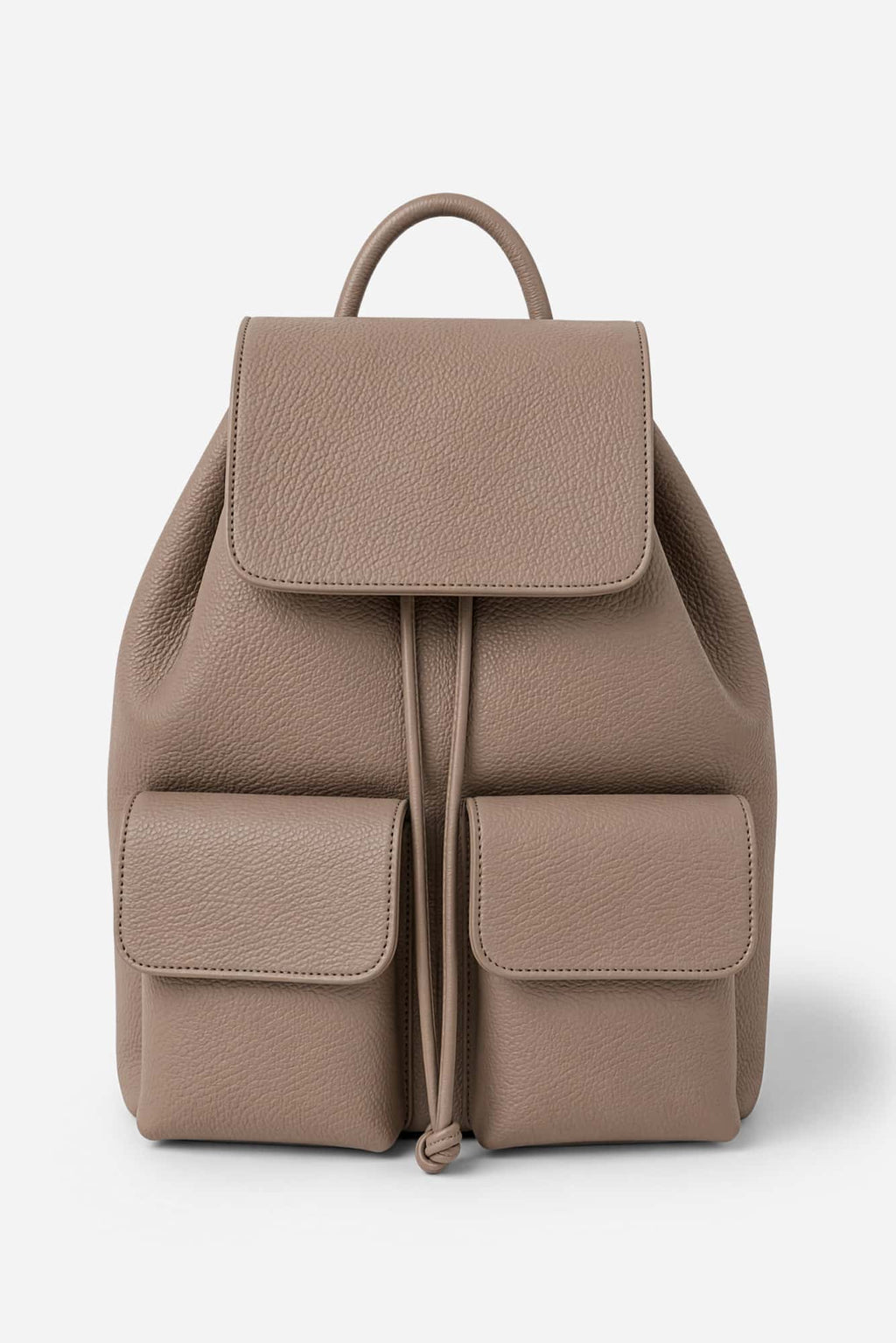 Mochila de piel para mujer color taupe fabricada en Italia
